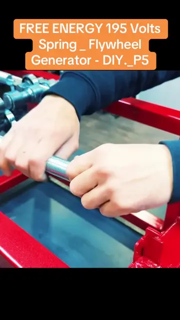 FREE ENERGY 195 Volts Spring _ Flywheel Generator - DIY._P5#flywheel #generator 