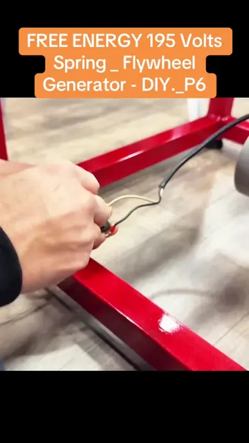 FREE ENERGY 195 Volts Spring _ Flywheel Generator - DIY._P6#generator #flywheel 