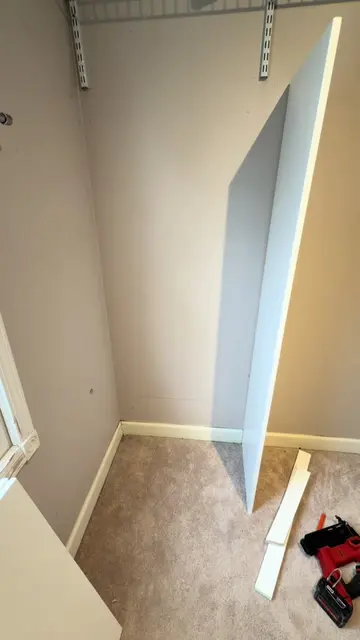 Closet shelves ✅ #oaklandcounty #rochestermi #milfordmichigan #whitelakemi #carp