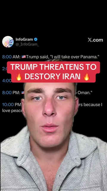 TRUMP THREATENS TO DESTORY IRAN 🔥  #iran #usa #war #ww3 #trump 