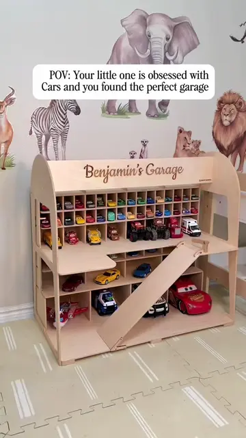 Link in my bio ⬆️ Keep toy cars organized and easy to find with this toy car gar