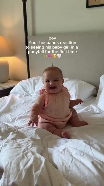 He folded immediately 🥺💕 #baby #girl #cute #dad #hairstyle