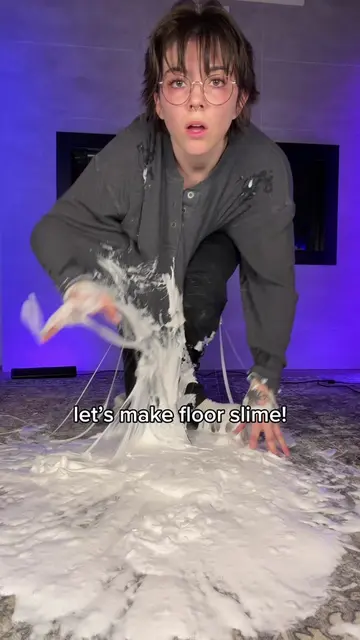 next time we’ll skip the rug 😔 #slime #fail #makingslime 