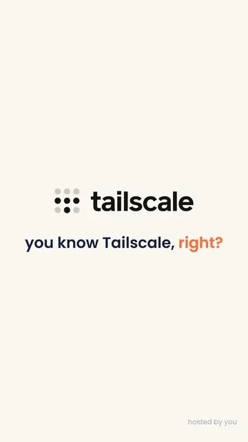 Tailscale, but you own it! What should you own next? #selfhosted #homelab #opens