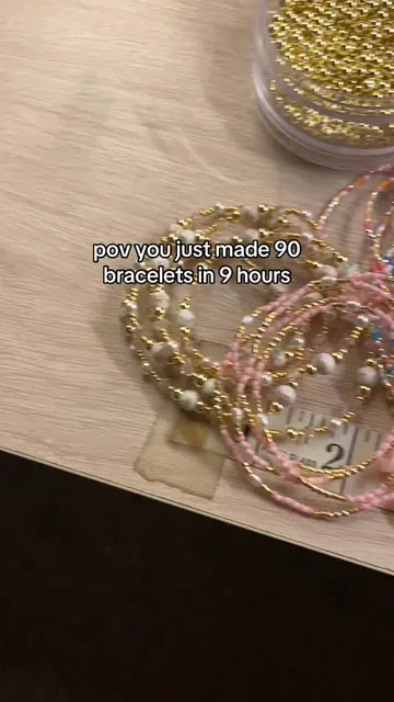 My back and neck hurts!! #beadedbracelets #braceletmaking #braceletstack #making