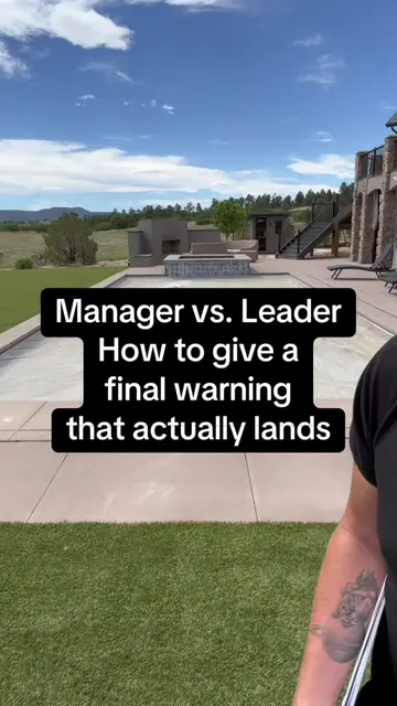 How to give a final warning that actually lands like a leader, not a manager 🔥 