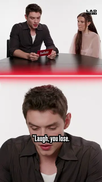 Millie Bobby Brown & Louis Patridge Try Not to Laugh Challenge 🤣 #milliebobbybr