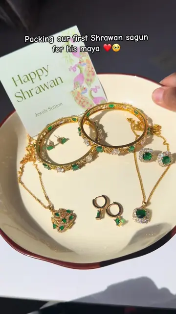 He wanted to make it special for her first Shrawan💚🫶🏻 Order from Australia✈️�