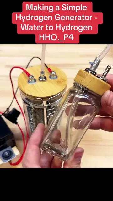 Making a Simple Hydrogen Generator - Water to Hydrogen HHO._P4#water #generator 