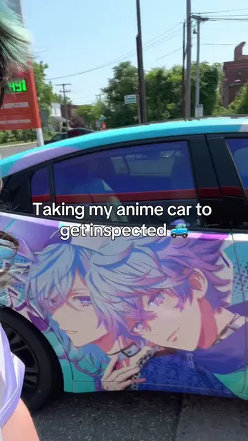 Getting my itasha (anime car) inspected ✨🫡 hooray I definitely did not wait unt