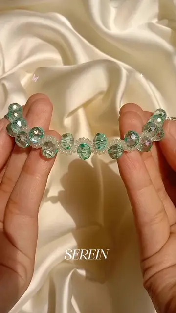 🌊✨ How to Make an Ocean-Inspired Crystal Beaded Bracelet | DIY Tutorial Make th