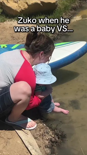 Our babies did NOT like the cold water 🥶 Btw it was really hot outside both day