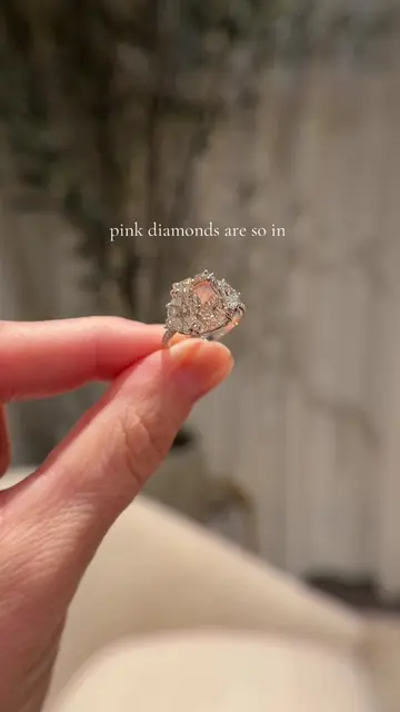 my current favorite ring, The Maren Ring featuring a 5.74 CT light pink lab diam