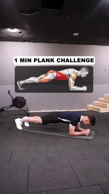 1 Min plank challenge 🔥 #plankchallenge #plank #plankworkout #abs #fitness 