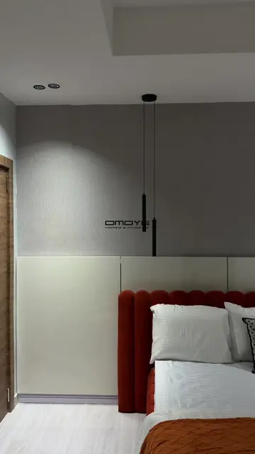 Simple bedroom design idea🩶 #OmoyeHomes #InteriorDesign #abujainteriordesigner 