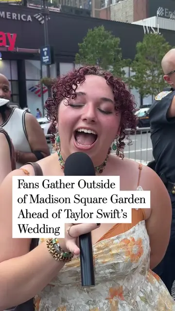 Despite the heat, some Taylor Swift fans gathered outside of Madison Square Gard