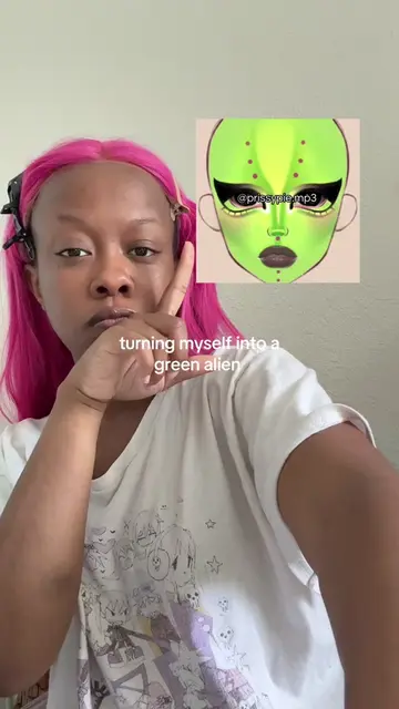 my take on this look! 👽🛸 #alienoc#makeuptutorial 