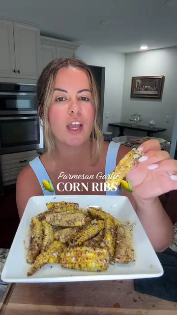 Parmesan Garlic Corn Ribs! Season the corn with your choice of oil and some neut