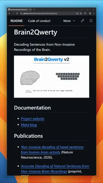 Brain2Qwerty reconstructs the exact sentence someone typed, straight from their 