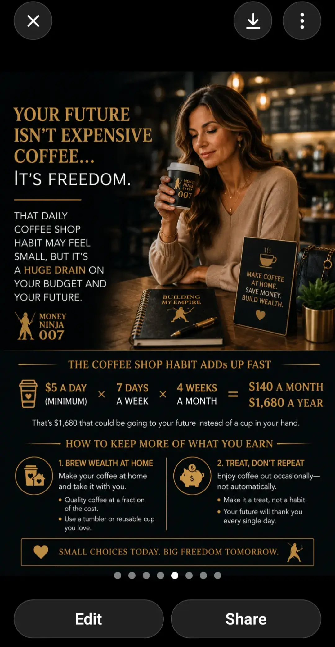 I understand the attraction of coffee shops. I've been there. There's something 