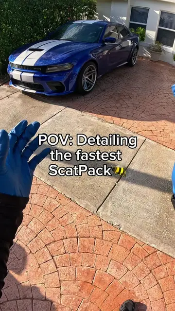 Giving this Dodge Scat Pack the attention it deserves. 😮‍💨🔥 Power on the road