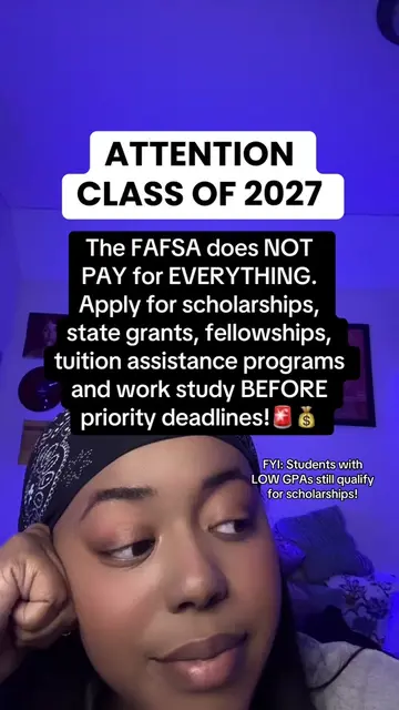 Attention Class of 2027…don’t depend on the FAFSA🫠. Share or tag an incoming se