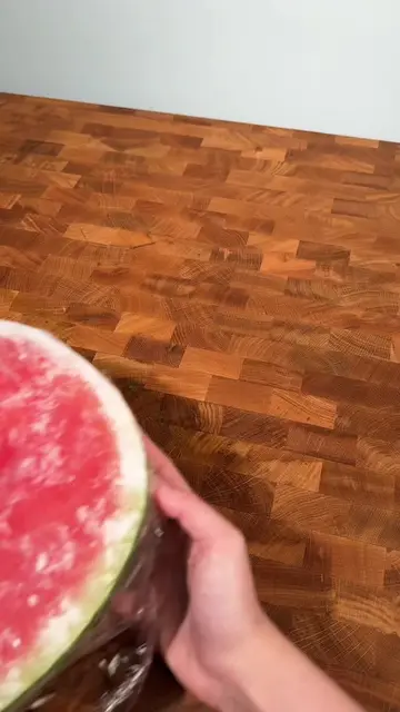 2 ingredient frozen watermelon ice cream 🍧 We saw lots of people making this so