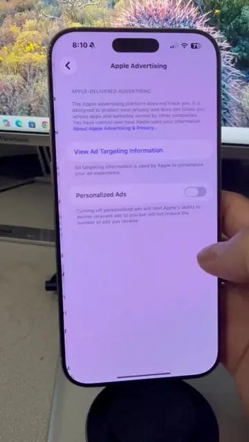 Stop Apple from tracking your interests. This simple settings tweak limits the d