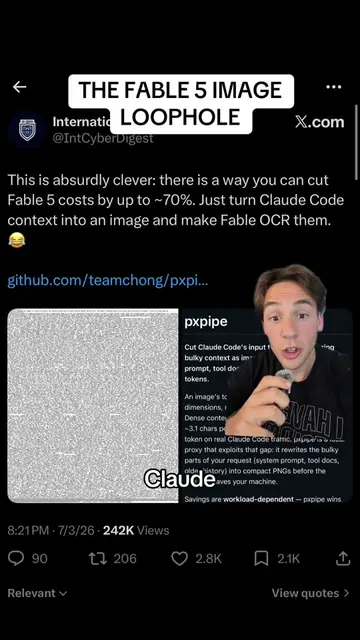 A developer a way to cut Fable 5's token costs up to 70% — renders your Claude C