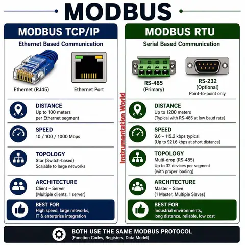 Modbus TCP/IP and Modbus RTU are not competing technologies. They solve differen