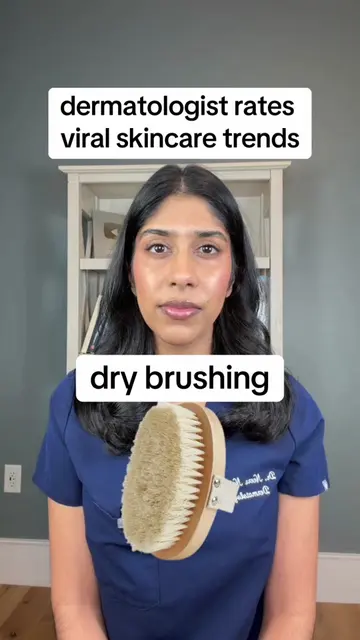 dermatologist rates viral skincare trends 👀 #drybrushing #sunburn #fyp    dry b