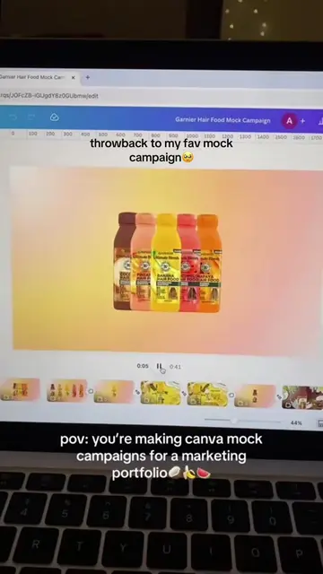mock garnier hair food campaign to build a marketing portfolio!🥥🍌 i actually j