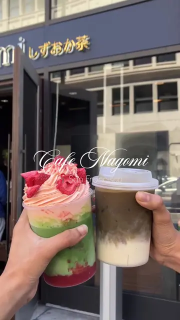trying matcha at cafe nagomi in San Francisco🍵 The matcha looked so aesthetic a