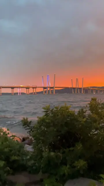 We were at the Tappan Zee, I mean Mario Cuomo Bridge watching the most gorgeous,