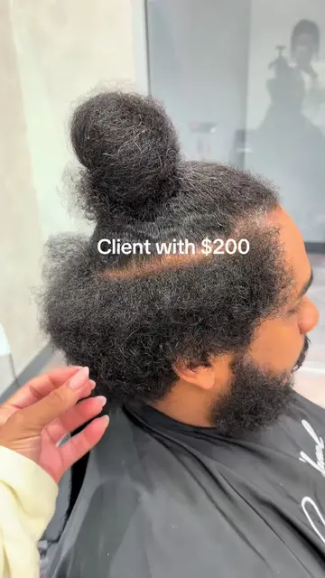 Client with $200 vs. Client without $200. 😮‍💨💰 He came in growing out the sid