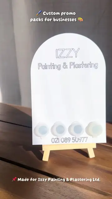 ✨ Custom branded plaster painting kits for businesses 🎨 🤍 Made for Izzy Painti