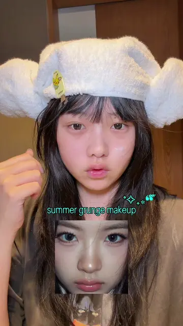 summer grunge makeup :o🩵 @etudeofficial @에스쁘아 espoir @chanel.beauty @YSL Beauty