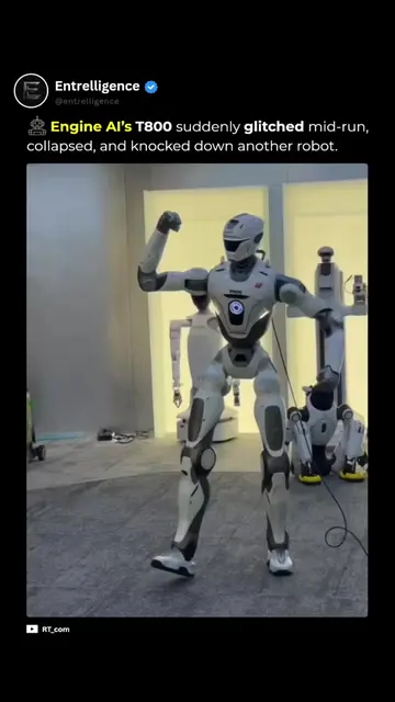 🤖TECH: T800 Humanoid Robot Malfunction Highlights Challenges in Robot Stability
