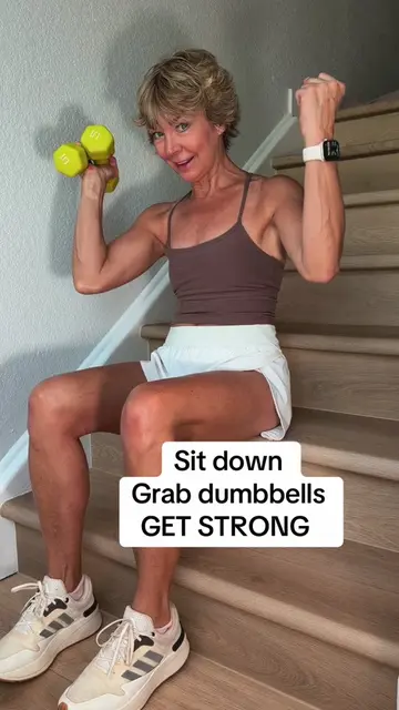 Don't underestimate a seated workout! 💪 Grab a pair of 5-pound dumbbells and jo
