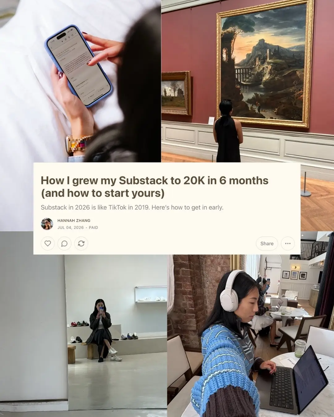 Substack feels like the analog of the digital world. And Tiktok in 2019.  The pl