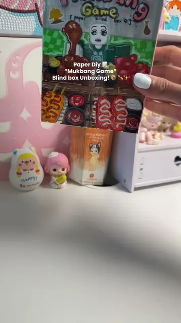 Paper DIY mukbang game BLINDBOX! 🍗✨📝 this took a bit long to make but I love t