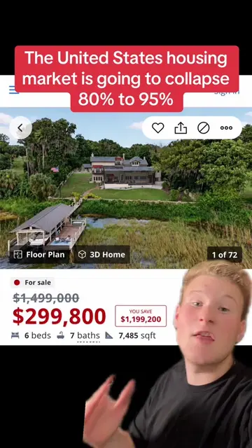 We are gunna see the UNITED STATES housing market CRASH 80% to 95% #fyp #interes
