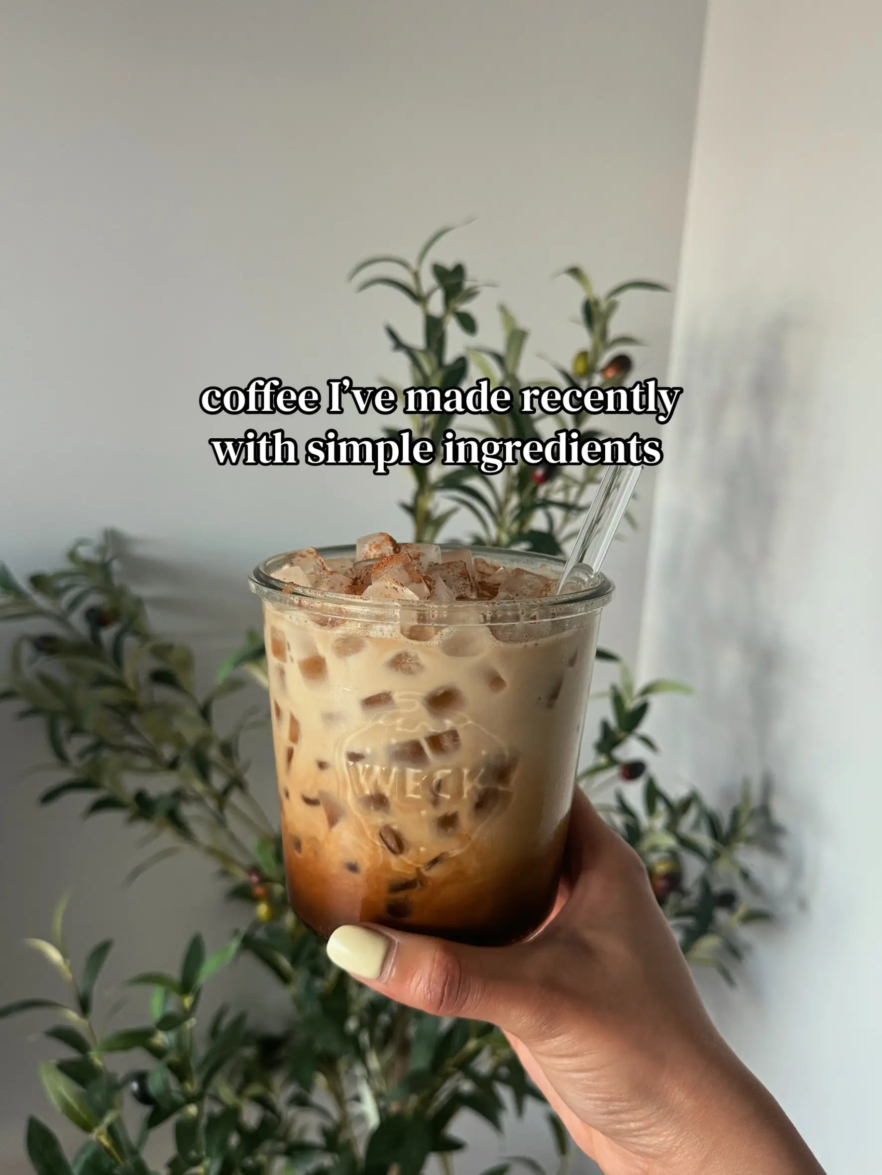 iced lattes I’ve made recently without fancy ingredients ☕️🤎✨ #icedlatte #coffe