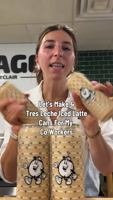 Let’s make four tres leche Spanish iced lattes in coffee cans for my co workers 