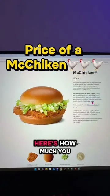 How Much Do You Need To Make To Afford a McDonald’s McChicken? #money #PersonalF