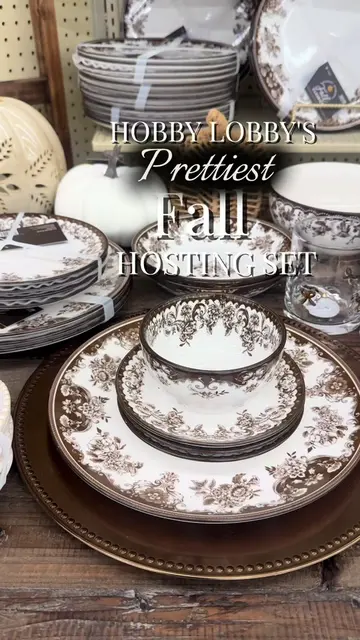 If you're planning your fall table, this Hobby Lobby collection is worth seeing.