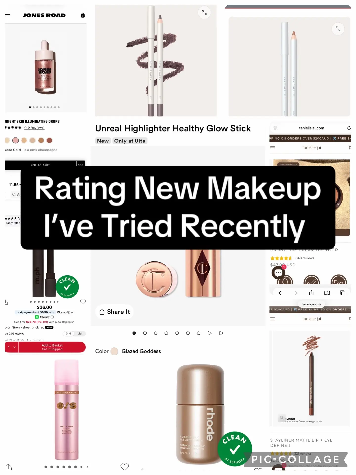 Rating new makeup I’ve tried recently!  @rhode skin @Ravie Beauty @Jones Road @T