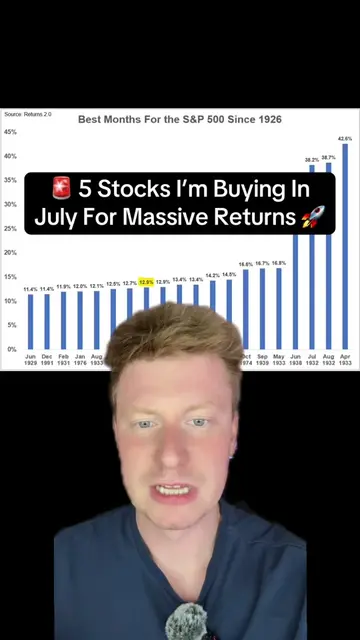 5 stocks I’m buying in July for massive returns 👀 July has historically been on