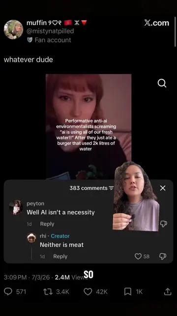 Interesting how anti-AI non-vegans will turn around to sound exactly like folks 