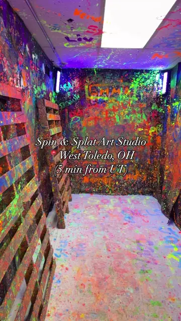 Spin & Splat Art Studio 🎨 Create your own masterpiece with spin art, throw neon
